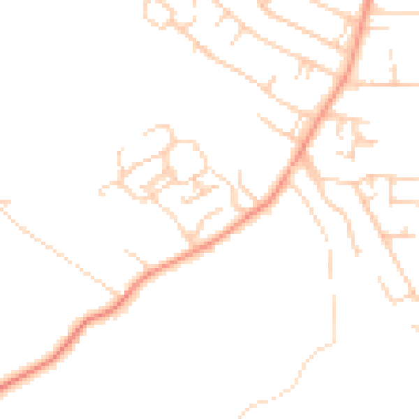 Daytime road noise heatmap for LS29 7SG