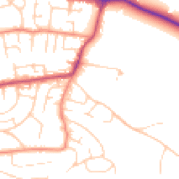 Daytime road noise heatmap for LS29 8AY
