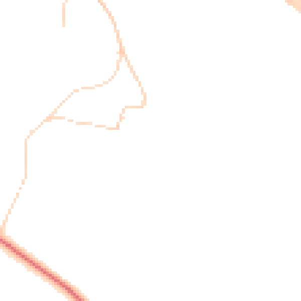 Daytime road noise heatmap for LS29 8BY