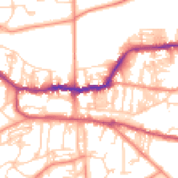 Daytime road noise heatmap for LS29 8DJ