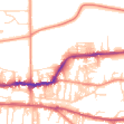 Daytime road noise heatmap for LS29 8DT