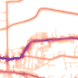 Daytime road noise heatmap for LS29 8EG