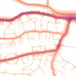 Daytime road noise heatmap for LS29 8PE