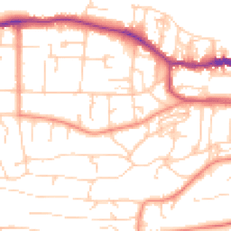 Daytime road noise heatmap for LS29 9AW