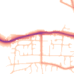 Daytime road noise heatmap for LS29 9BS