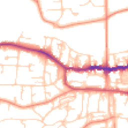 Daytime road noise heatmap for LS29 9EP