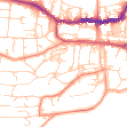 Daytime road noise heatmap for LS29 9NW