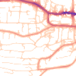 Daytime road noise heatmap for LS29 9PU