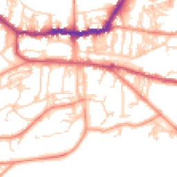 Daytime road noise heatmap for LS29 9SZ