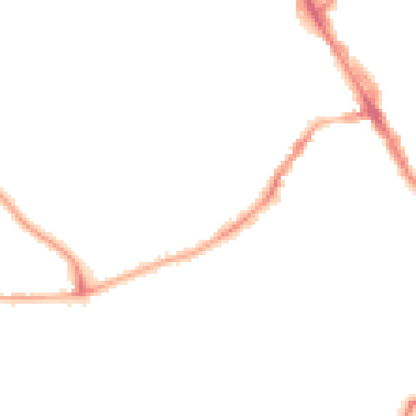 Night-time road noise heatmap for LS6 3EP