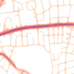 Daytime road noise heatmap for LS8 1AJ