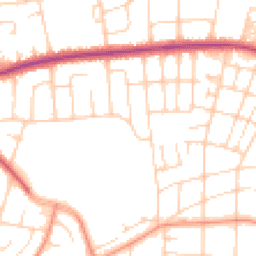 Daytime road noise heatmap for LS8 1AQ