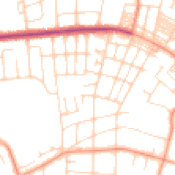 Daytime road noise heatmap for LS8 1AZ