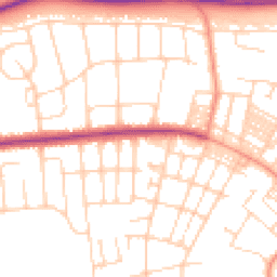 Daytime road noise heatmap for LS8 1BD