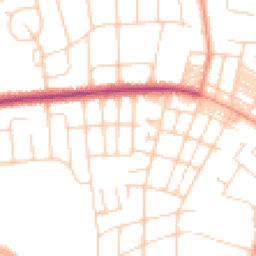Daytime road noise heatmap for LS8 1BG