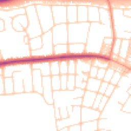 Daytime road noise heatmap for LS8 1BJ