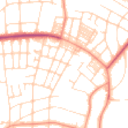 Daytime road noise heatmap for LS8 1DT