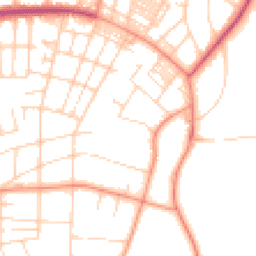 Daytime road noise heatmap for LS8 1SQ