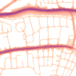 Daytime road noise heatmap for LS8 2AE