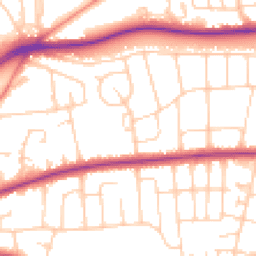 Daytime road noise heatmap for LS8 2AT