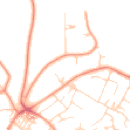 Daytime road noise heatmap for LS8 2JH