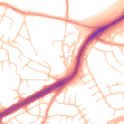 Daytime road noise heatmap for LS8 2LY