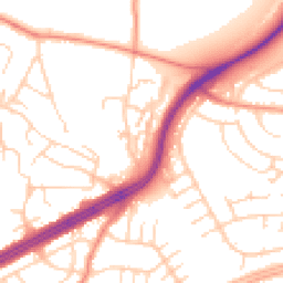 Daytime road noise heatmap for LS8 2NU