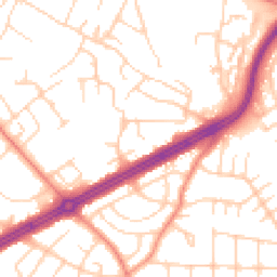 Daytime road noise heatmap for LS8 2NW
