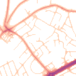 Daytime road noise heatmap for LS8 2PS