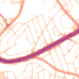 Daytime road noise heatmap for LS8 2RU