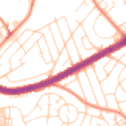 Daytime road noise heatmap for LS8 2SA