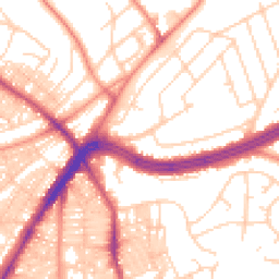 Daytime road noise heatmap for LS8 2SQ