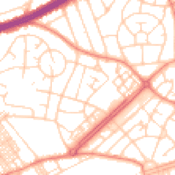 Daytime road noise heatmap for LS8 3AW