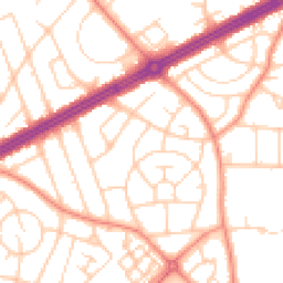 Daytime road noise heatmap for LS8 3JB