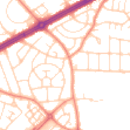 Daytime road noise heatmap for LS8 3JG