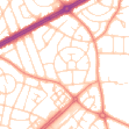 Daytime road noise heatmap for LS8 3JP