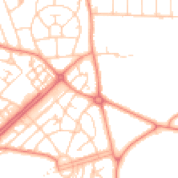 Daytime road noise heatmap for LS8 3LD