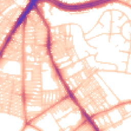 Daytime road noise heatmap for LS8 3QJ