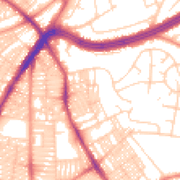 Daytime road noise heatmap for LS8 3QL