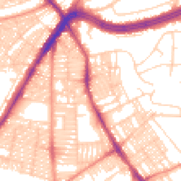 Daytime road noise heatmap for LS8 3RD