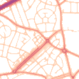 Daytime road noise heatmap for LS8 3TS