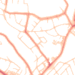 Daytime road noise heatmap for LS8 4AQ