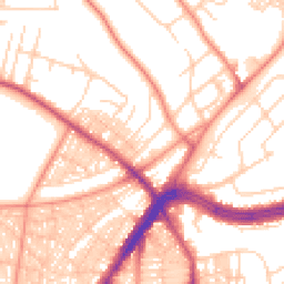Daytime road noise heatmap for LS8 4DW