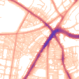 Daytime road noise heatmap for LS8 4ER