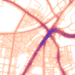 Daytime road noise heatmap for LS8 4ES
