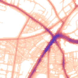 Daytime road noise heatmap for LS8 4JF