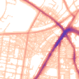 Daytime road noise heatmap for LS8 4JN