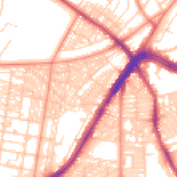 Daytime road noise heatmap for LS8 4JZ