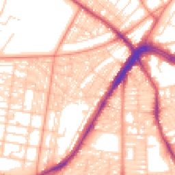 Daytime road noise heatmap for LS8 4LA