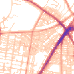 Daytime road noise heatmap for LS8 4LN